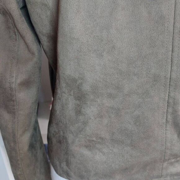 KUT from the Kloth Quilted Panel Faux Suede Moto Jacket NWT Medium - Picture 8 of 12